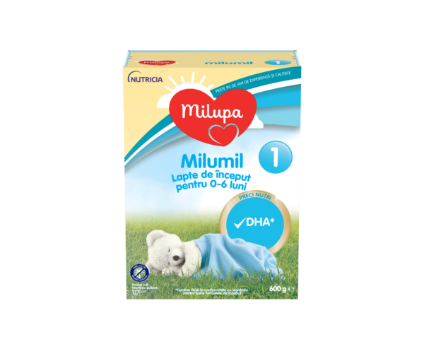 Lapte praf Milupa Milumil 1, 600g, de la 0-6 luni