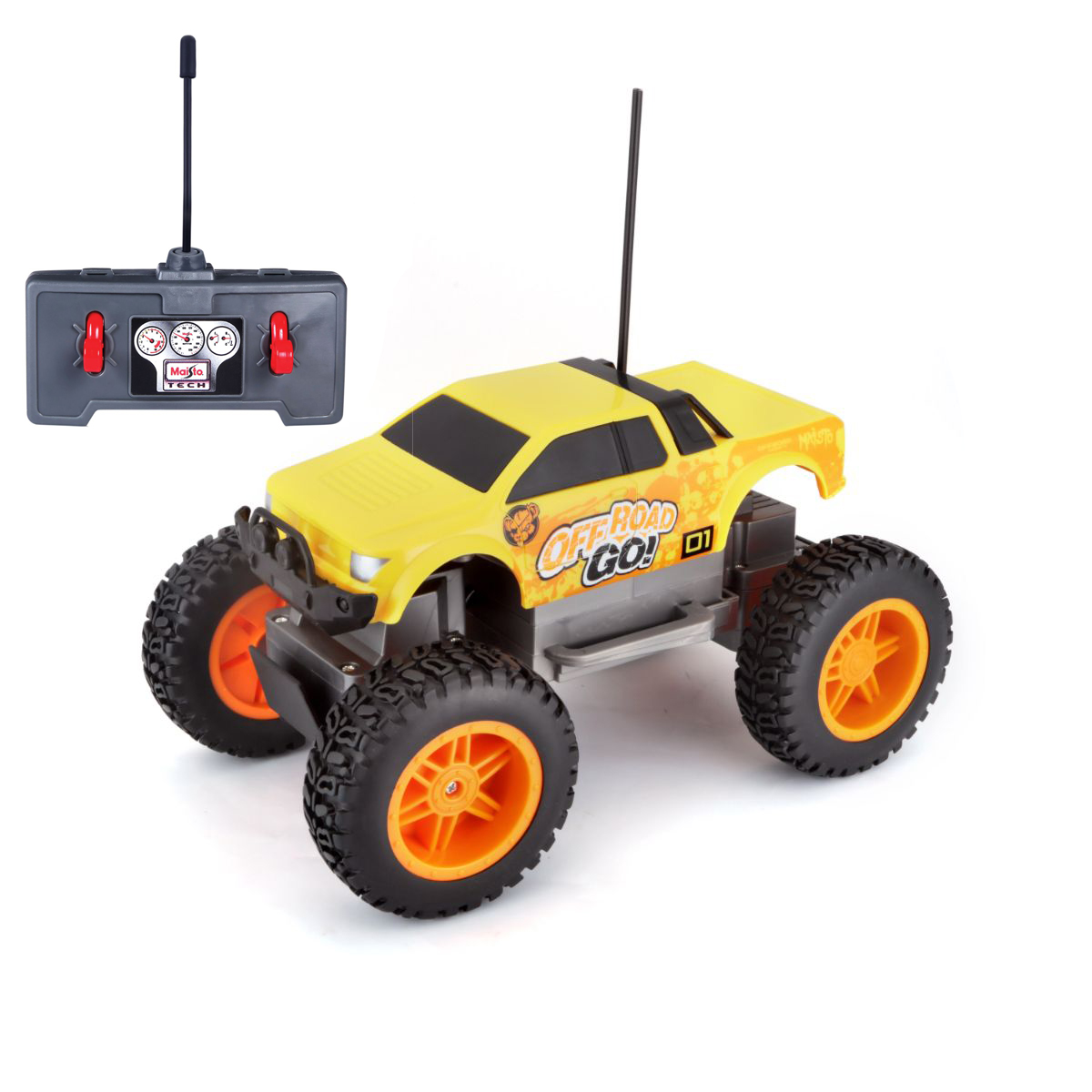 Masinuta cu telecomanda, Maisto Tech Off Road Go, Galben, 27 MHz 1 Masinuta cu telecomanda, Maisto Tech Off Road Go, Galben, 27 MHz