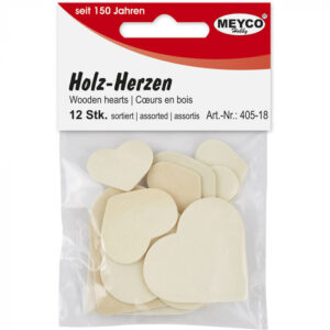 Inimioare din lemn natural, 9 buc