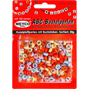 Margele rotunde cu litere, 25 gr