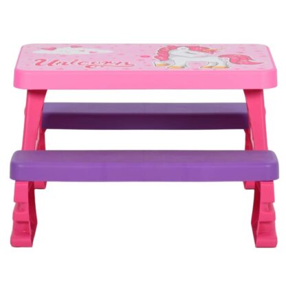 masa de picnic pentru copii cu banci roz 79x69x42 cm 1