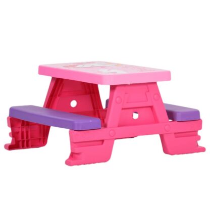 masa de picnic pentru copii cu banci roz 79x69x42 cm 3