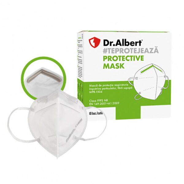 masca protectie respiratorie particulelor ffp2 mpr 1504 fara valva dr. albert