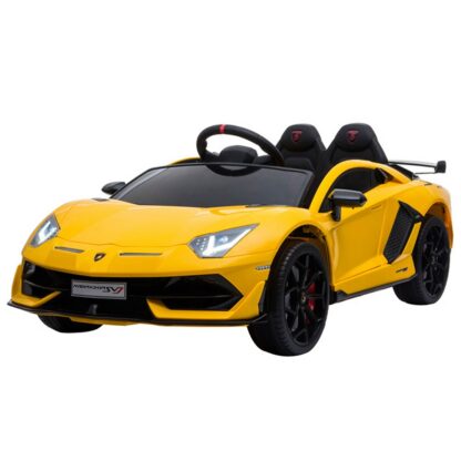 masinuta electrica chipolino lamborghini aventador svj yellow cu roti eva 1