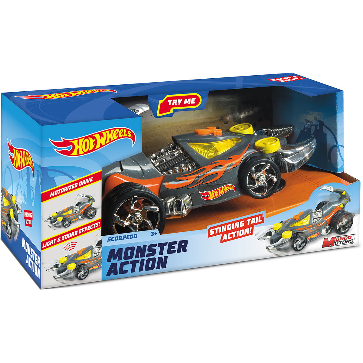 Masinuta cu lumini si sunete Hot Wheels, Monster Action, Scorpedo 1 Masinuta cu lumini si sunete Hot Wheels, Monster Action, Scorpedo