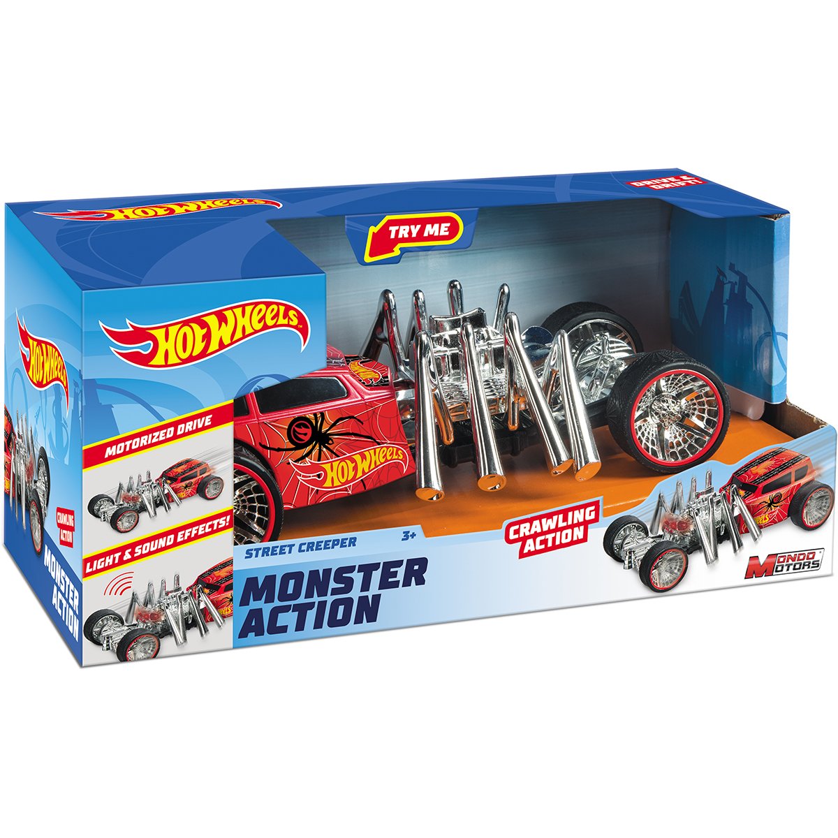 Masinuta cu lumini si sunete Hot Wheels, Street Creeper