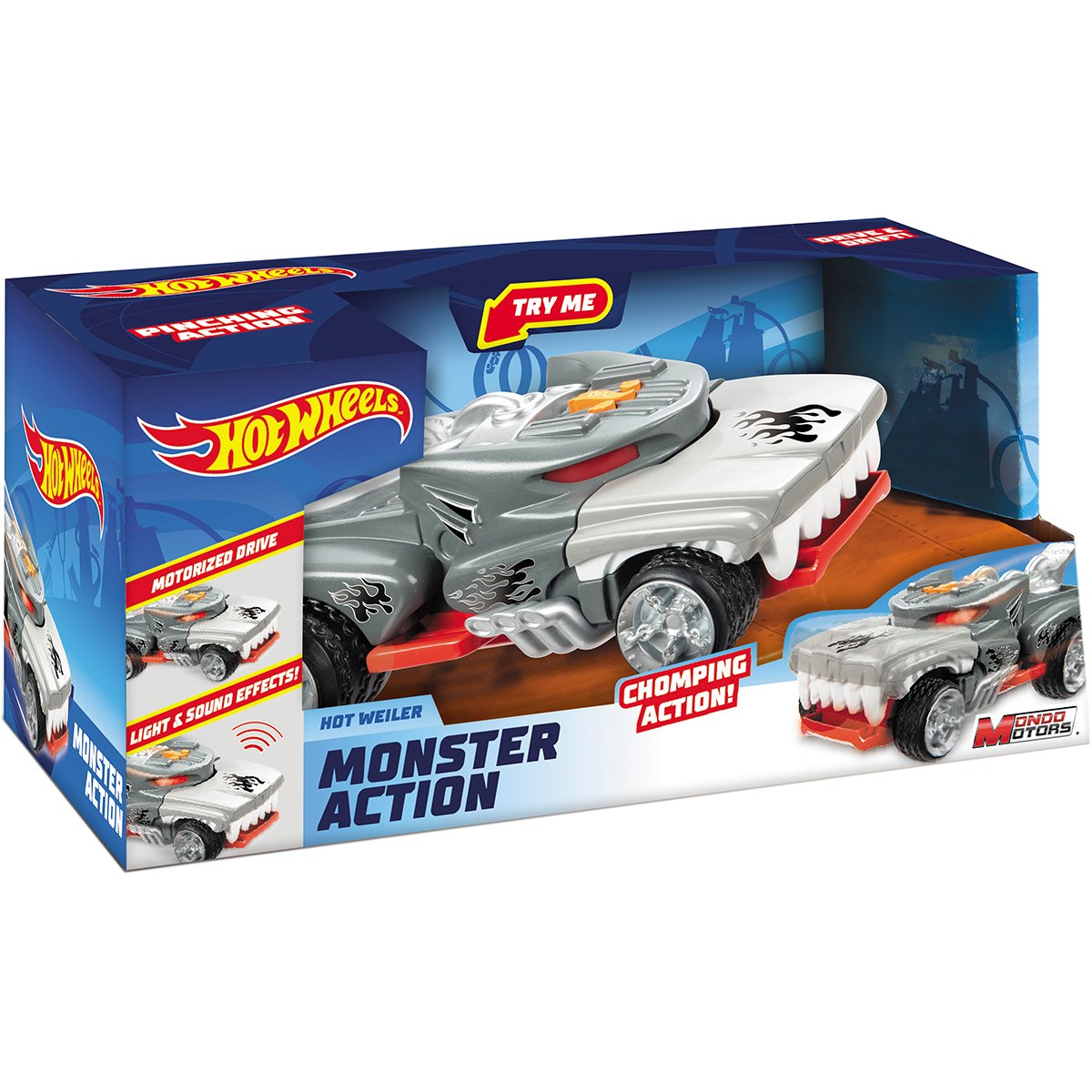 Masinuta cu lumini si sunete Hot Wheels, Monster Action, Hot Weiler 1 Masinuta cu lumini si sunete Hot Wheels, Monster Action, Hot Weiler