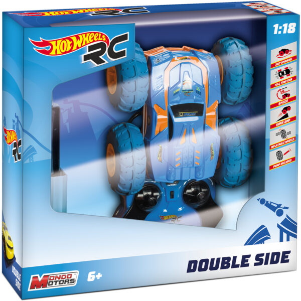Masinuta cu telecomanda Hot Wheels, Double Side, 1:18