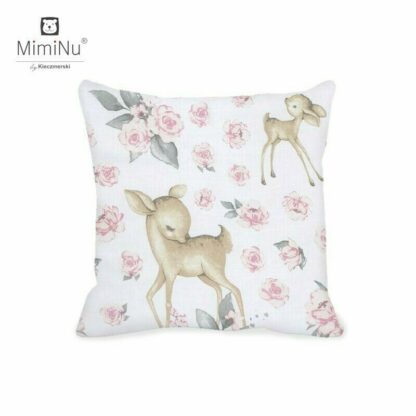 miminu perna clasica de dormit cu husa detasabila cu fermoar din bumbac 40x40 cm sweet deer pink 1948991 4