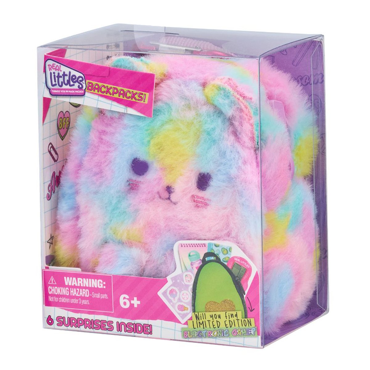 Mini ghiozdanel cu 6 surprize, Real Littles, Themed, S3, Multicolor