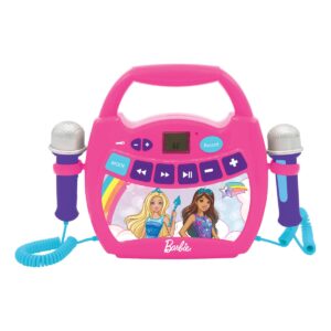 Primul meu Karaoke portabil cu 2 microfoane Barbie