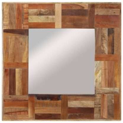 oglinda de perete 50x50 cm lemn masiv reciclat 1