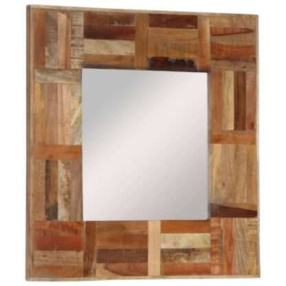 oglinda de perete 50x50 cm lemn masiv reciclat 10