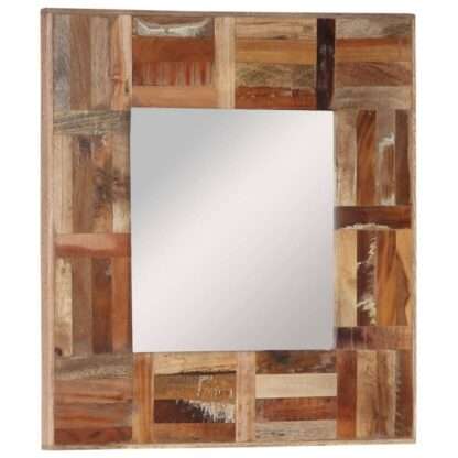 oglinda de perete 50x50 cm lemn masiv reciclat 7