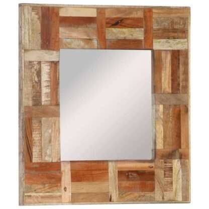 oglinda de perete 50x50 cm lemn masiv reciclat 8