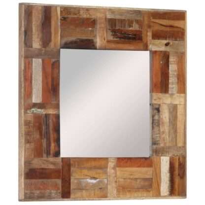 oglinda de perete 50x50 cm lemn masiv reciclat 9