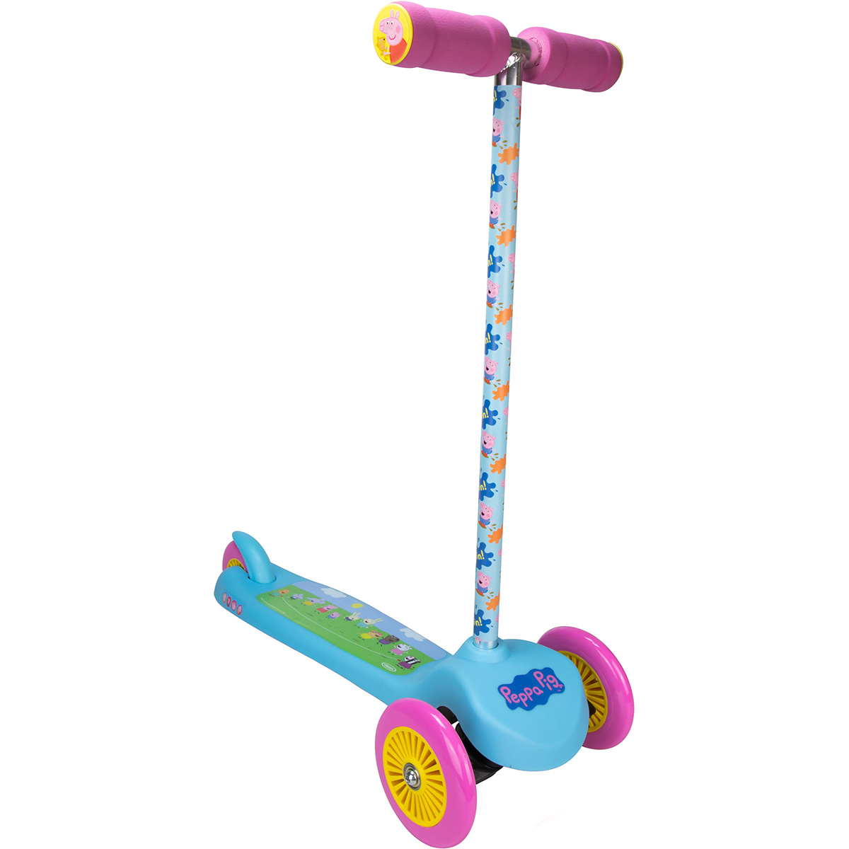 Trotineta cu 3 roti si ghidon flexibil Peppa Pig, Albastru