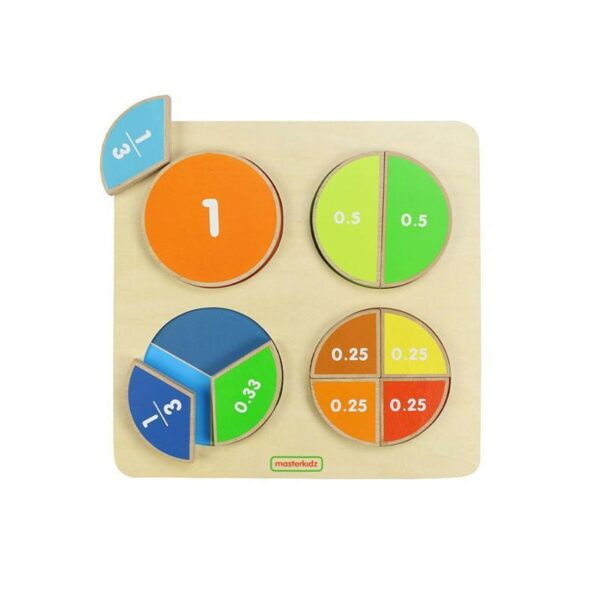 Panou educativ Fractiile, din lemn, +3 ani, Masterkidz - imagine 2