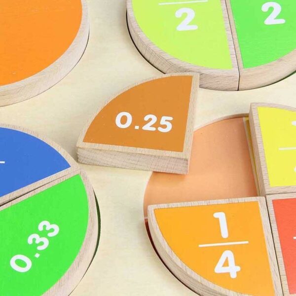 Panou educativ Fractiile, din lemn, +3 ani, Masterkidz - imagine 3