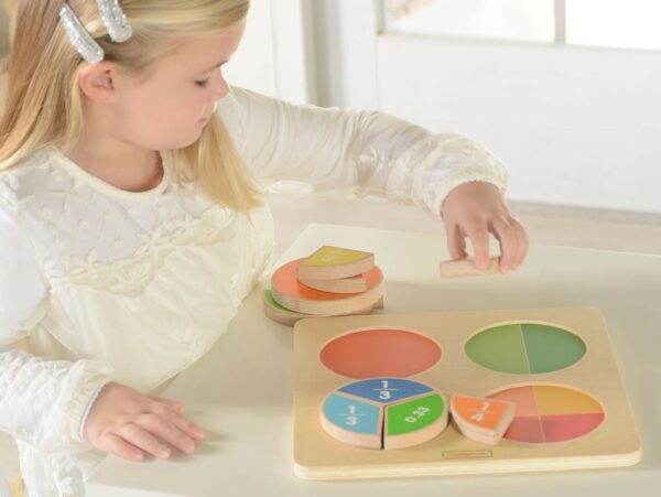 Panou educativ Fractiile, din lemn, +3 ani, Masterkidz - imagine 4