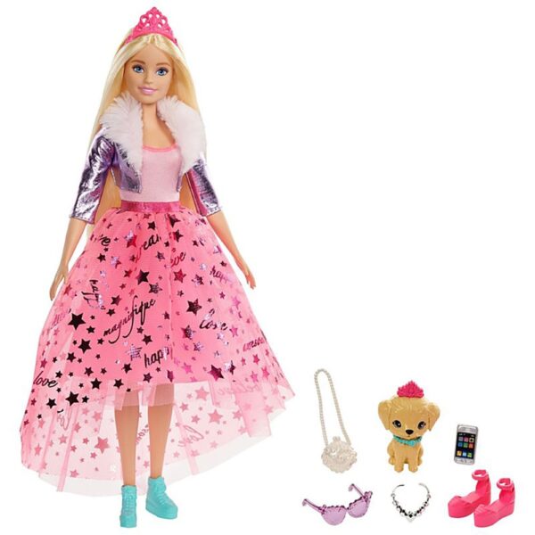 papusa barbie modern princess theme barbie cu accesorii 1