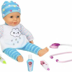 Papusa bebe 48 cm Falca cu functii si accesorii doctor