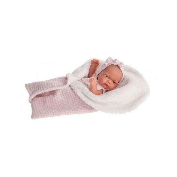 papusa bebe realist pitu in saculet de dormit corp anatomic roz antonio juan 1
