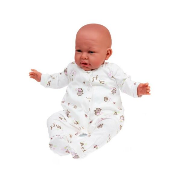 Papusa Primul meu Reborn Daniela cu paturica cu pisicute, alb-roz pal, Antonio Juan - imagine 4