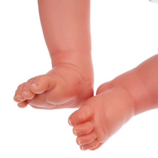 Papusa Primul meu Reborn Daniela cu paturica cu pisicute, alb-roz pal, Antonio Juan - imagine 9