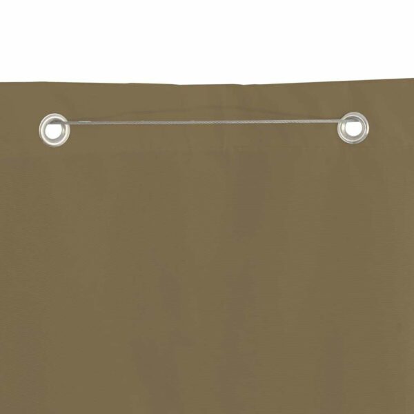 Paravan de balcon, gri taupe, 120x240 cm, tesatura oxford - imagine 3