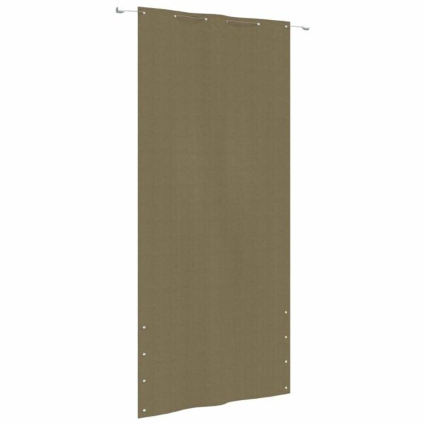 Paravan de balcon, gri taupe, 120x240 cm, tesatura oxford