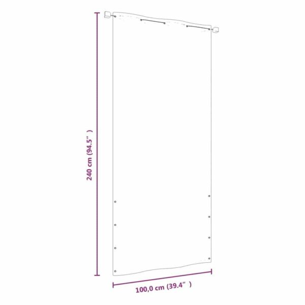 Paravan de balcon, rosu, 100 x 240 cm, tesatura oxford - imagine 5