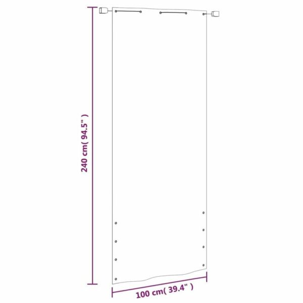 Paravan de balcon, verde deschis, 100x240 cm, tesatura oxford - imagine 6