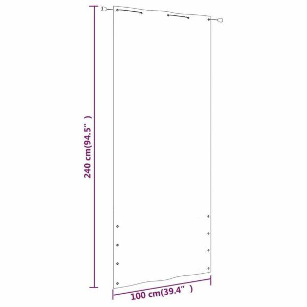 Paravan de balcon, verde inchis, 100x240 cm, tesatura oxford - imagine 5