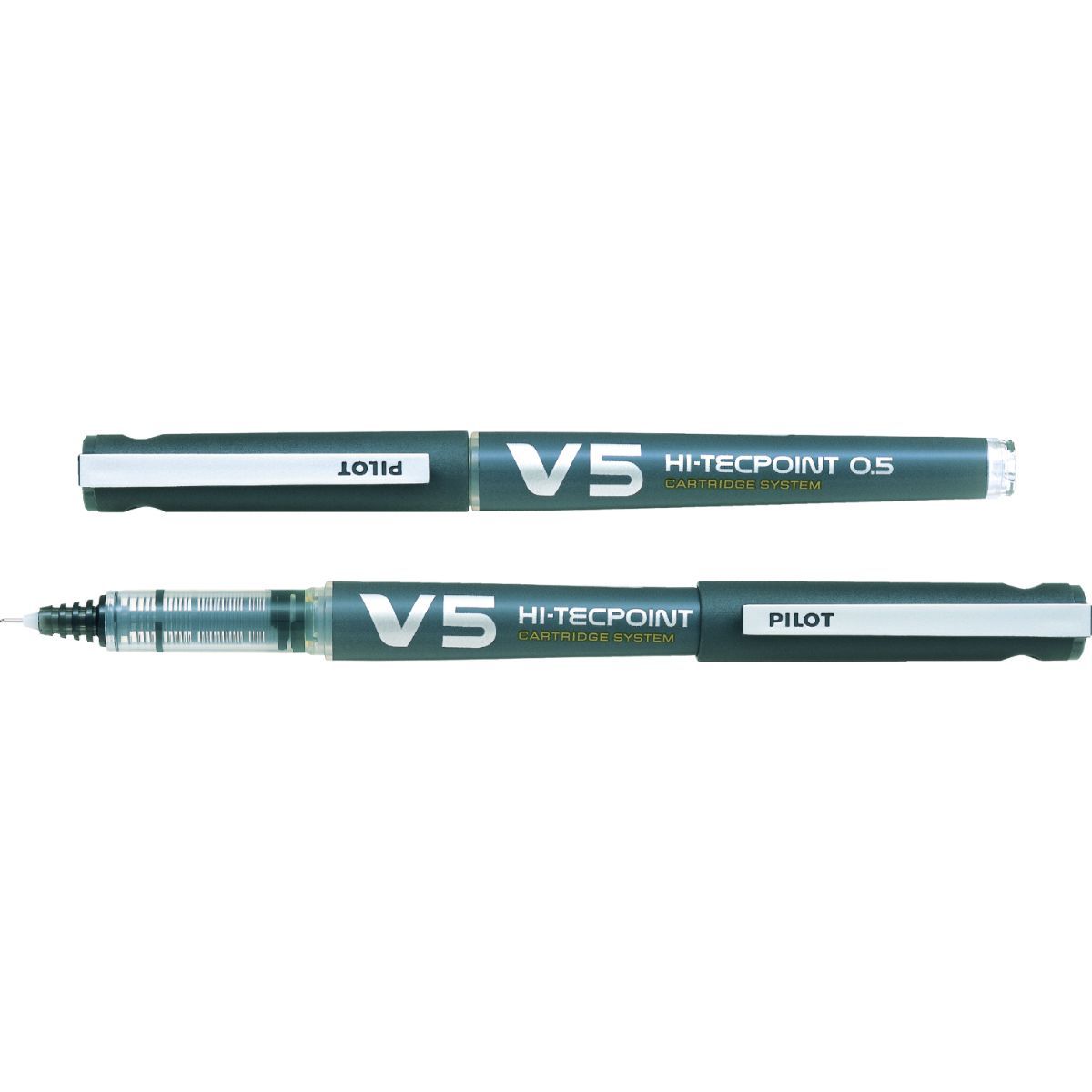 Pix cu varf Roller, Pilot, V5, Hi-Tecpoint, reincarcabil, Verde, 0.5 mm
