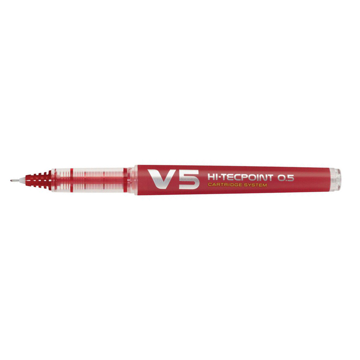 Pix cu varf Roller, Pilot, V5, Hi-Tecpoint, reincarcabil, Rosu, 0.5 mm