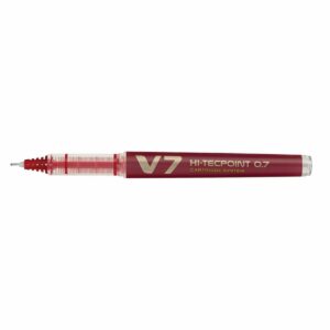 Pix cu varf Roller, Pilot, V7, Hi-Tecpoint, reincarcabil, Rosu, 0.7 mm