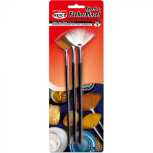 Set pensule tip evantai, pentru artisti, nr. 1, 3 si 5