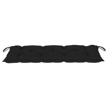perna pentru banca de gradina negru 120x50x7 cm textil 2
