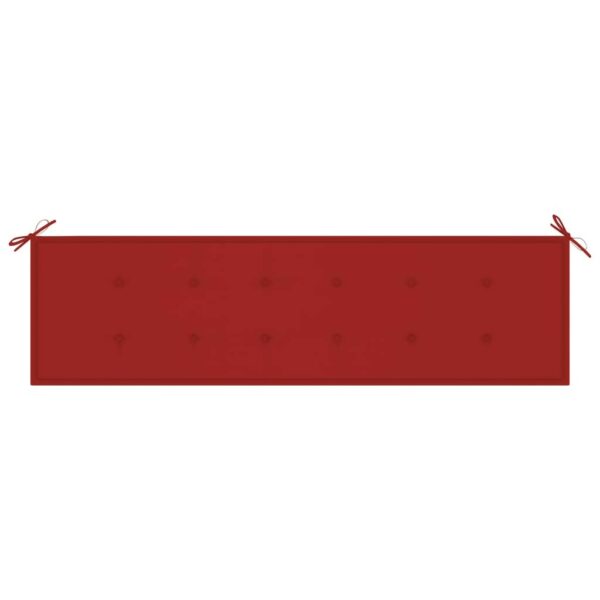 Perna pentru banca de gradina, rosu, 180x50x3 cm - imagine 3