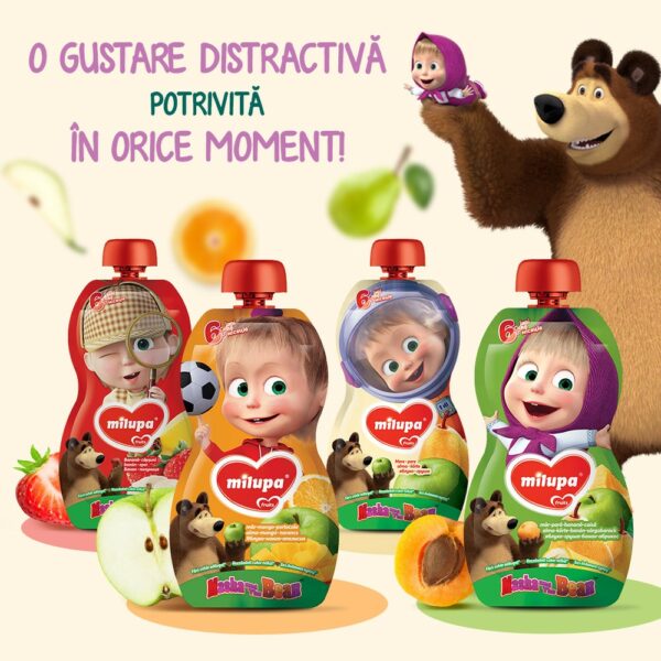 Piure Milupa de fructe Masha (mere, pere), 100g, 6luni+ - imagine 2