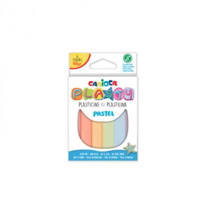 plastilina 6 culori pastel 2 alb contine cutit de modelaj copie 3411 7070