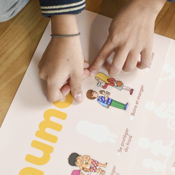 Joc educativ cu stickere repozitionabile corpul uman poppik - imagine 3
