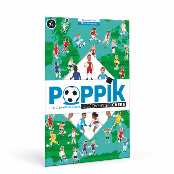 Joc educativ cu stickere repozitionabile fotbal poppik