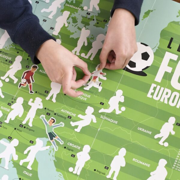 Joc educativ cu stickere repozitionabile fotbal poppik - imagine 2