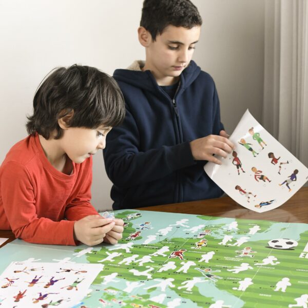 Joc educativ cu stickere repozitionabile fotbal poppik - imagine 7