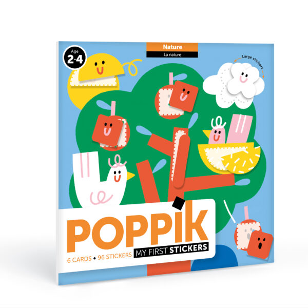 Joc creativ cu stickere natura poppik