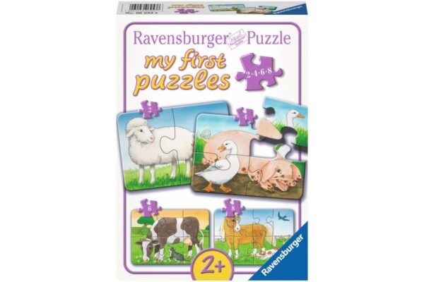 primul meu puzzle ravensburger animale de la ferma 2 4 6 8 piese 1