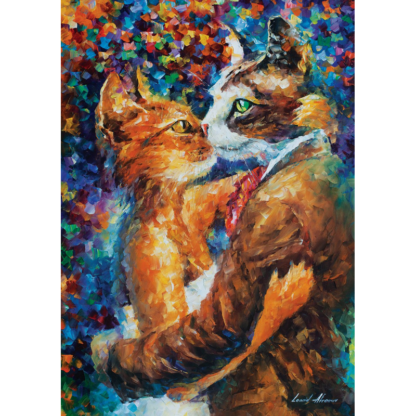 puzzle 1000 piese dance of the cats in love leonid afremov