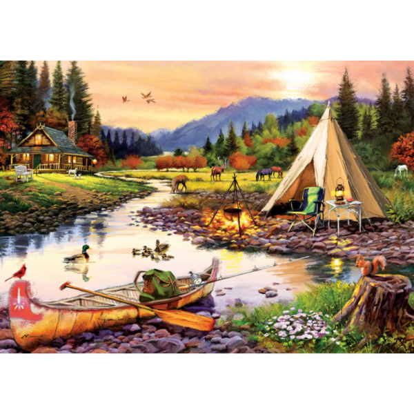puzzle 3000 piese camping friends